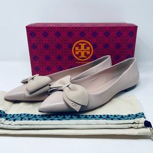 TORY BURCH ROSALIND BOW FLATS SZ9